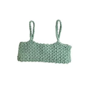 Wool crochet crop top